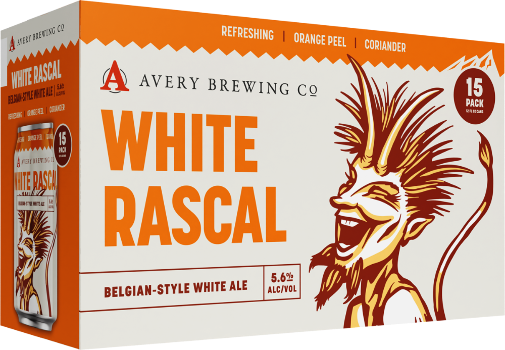 slide 2 of 3, Avery White Rascal Belgian-Style White Ale Craft Beer Cans, 15 ct; 12 oz