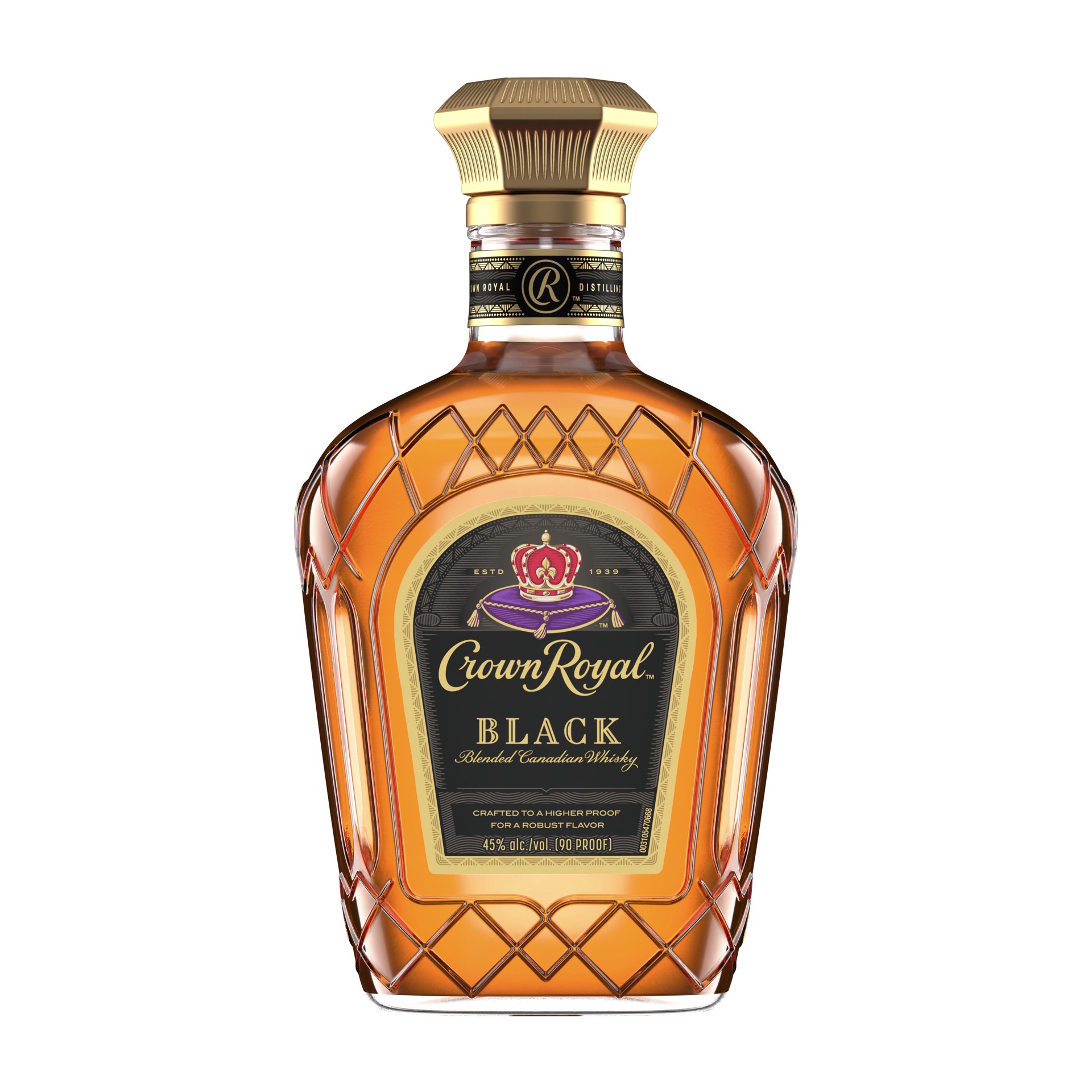 slide 1 of 7, Crown Royal Black Blended Canadian Whisky, 375 mL, 12.6 fl oz