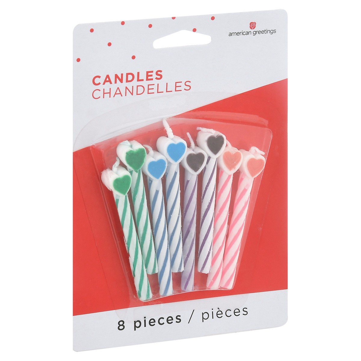 slide 2 of 11, Amscan Colorful Heart Top Birthday Candles, 1 ct