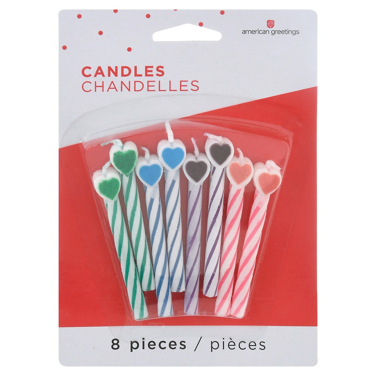 slide 1 of 11, Amscan Colorful Heart Top Birthday Candles, 1 ct