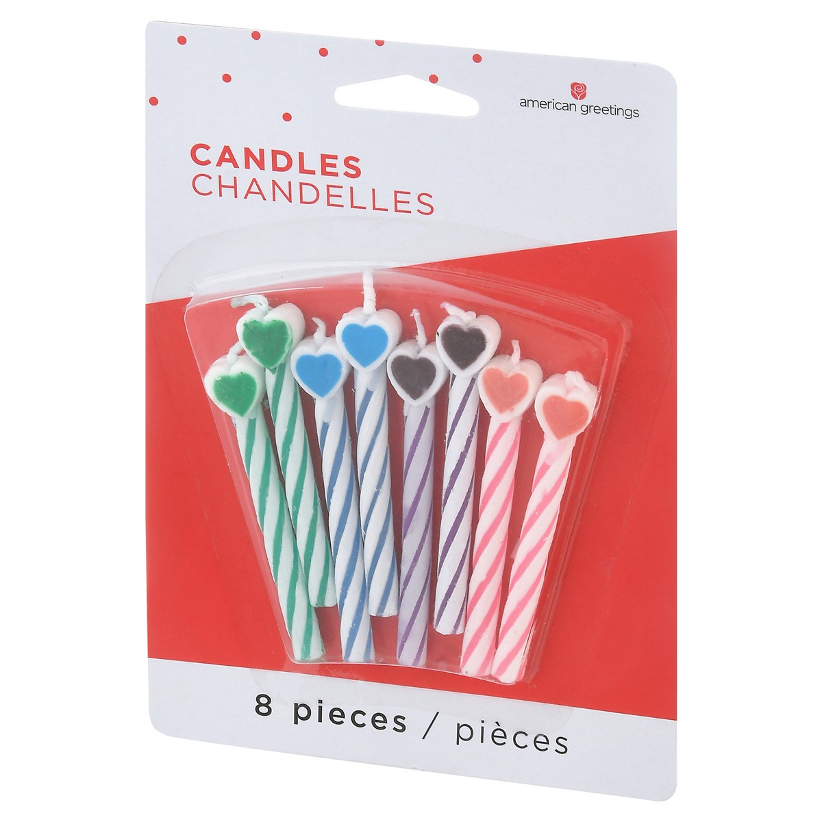 slide 9 of 11, Amscan Colorful Heart Top Birthday Candles, 1 ct