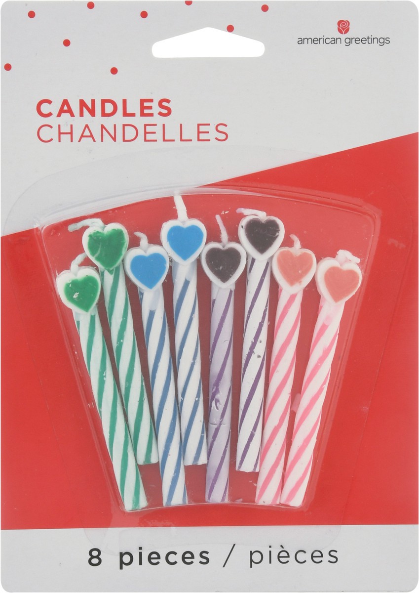 slide 1 of 11, American Greetings Heart Birthday Candles 8 Pieces, 8 ct