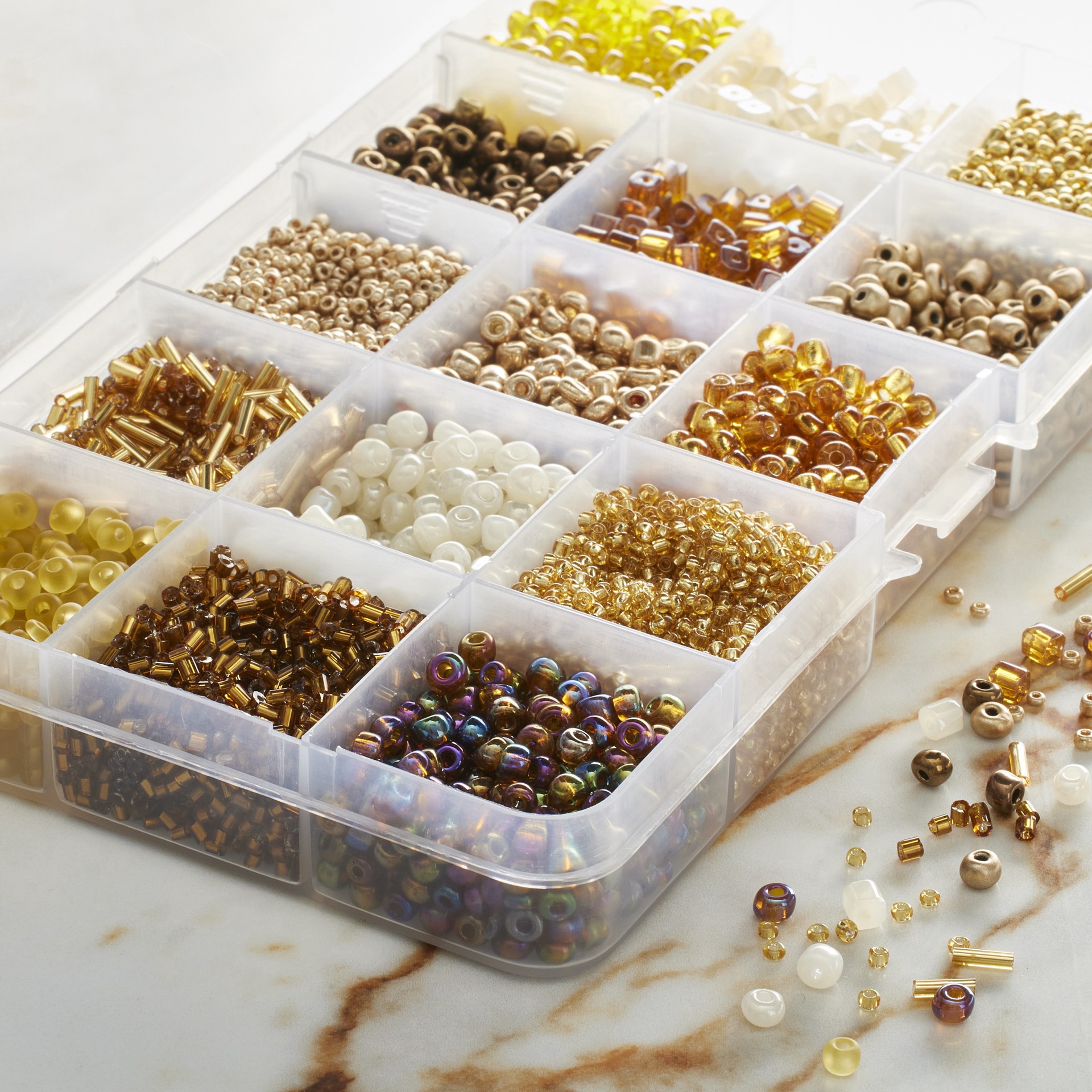 slide 3 of 4, Champagne Mix Glass Seed Beads By Bead Landing, 9.2 oz