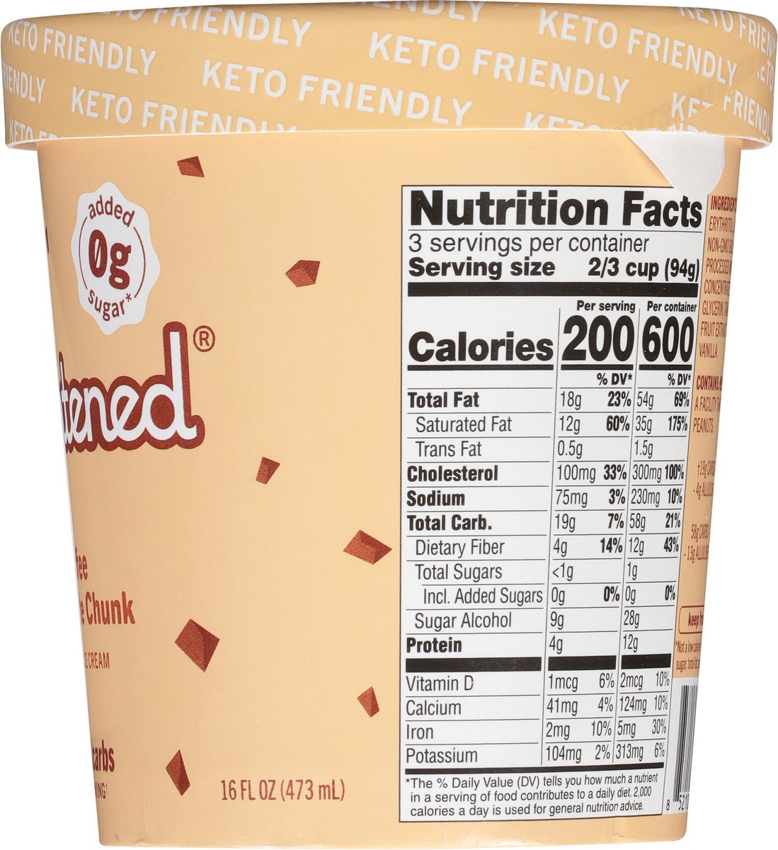 slide 9 of 9, Enlightened Keto Collection Ice Cream Coffee & Cream 1 Pint - 473 Ml, 473 ml