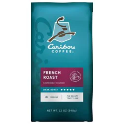 Caribou Coffee, French Dark Roast Ground Coffee, 12oz Bag