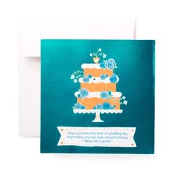 American Greetings Floral Cake Wedding Greeting Card