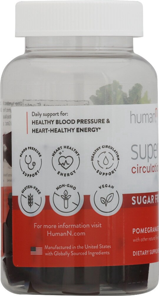 slide 2 of 6, HumanN Superbeets Gummies Pomegranate Berry Flavor Circulation Gummies 60 Gummies, 60 ct