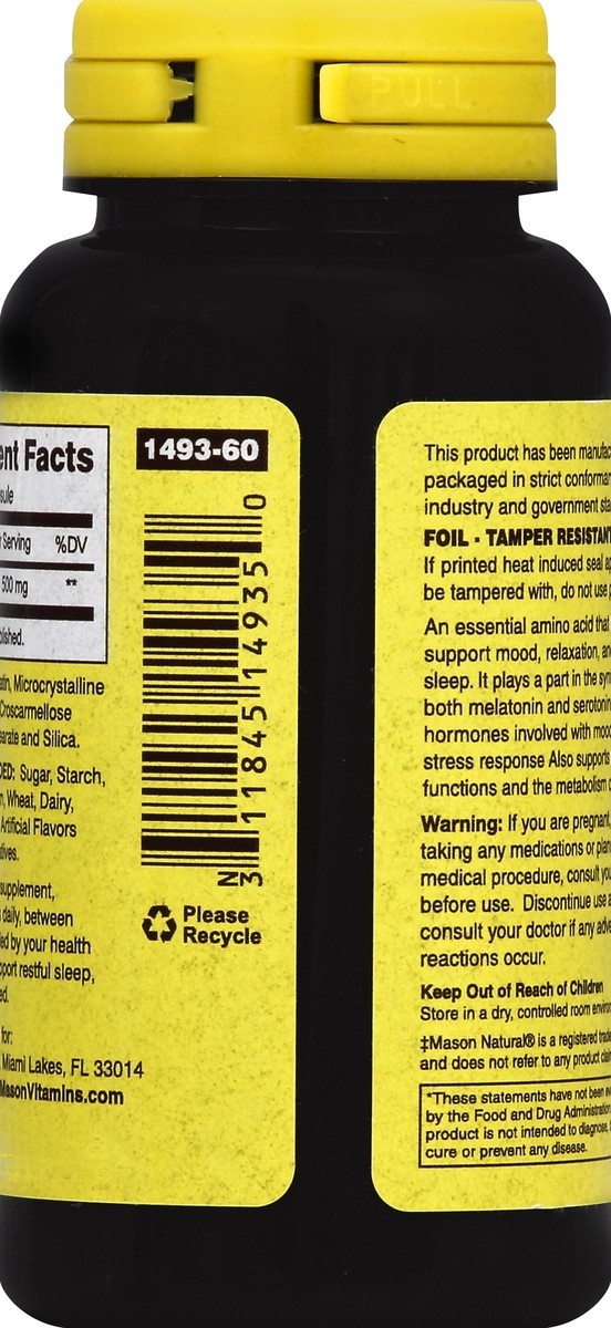 slide 3 of 3, Mason L-Tryptophan Sleep Formula 60 ea, 60 ct