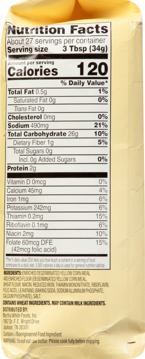 slide 6 of 9, Gladiola Gladiola Self-Rising Yellow Corn Meal Mix 32 oz, 2 lb