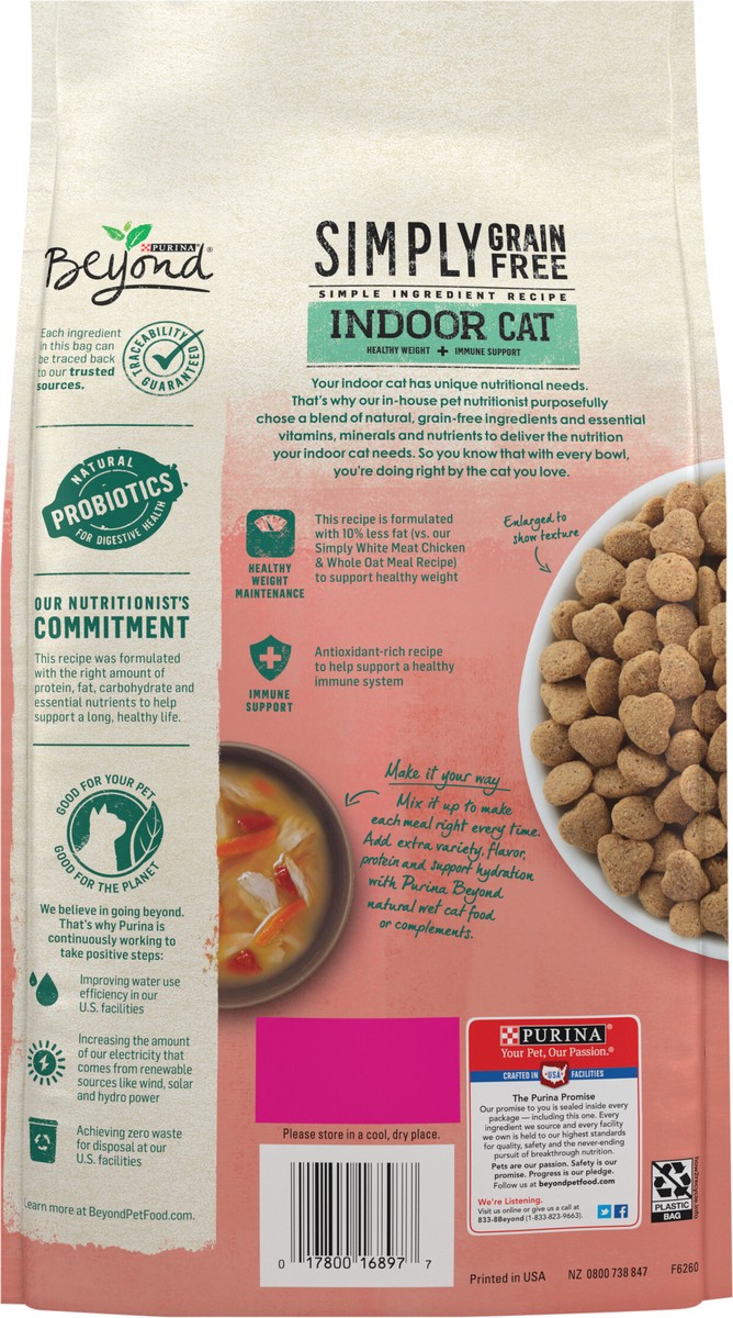 slide 3 of 9, Beyond Purina Beyond Natural Grain Free Dry Cat Food Simply Indoor Salmon, Egg and Sweet Potato Recipe, 3 lb