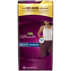 Depend Silhouette Underwear For Women, Maximum Absorbency, L/XL