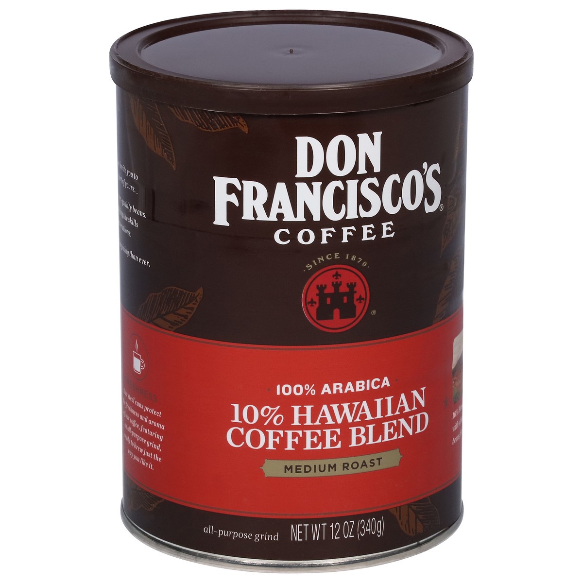 slide 7 of 13, Don Francisco's Coffee 10%Hawaiian Medroast 100%Aribica(Can) - 12 oz, 12 oz