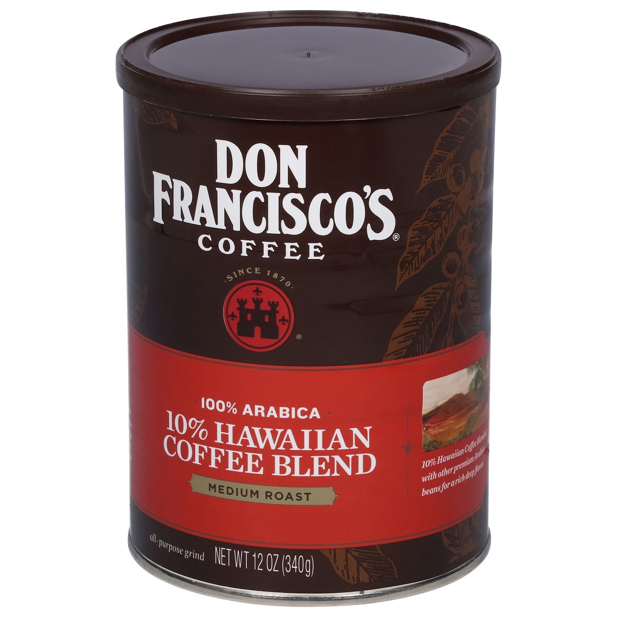 slide 8 of 13, Don Francisco's Coffee 10%Hawaiian Medroast 100%Aribica(Can) - 12 oz, 12 oz