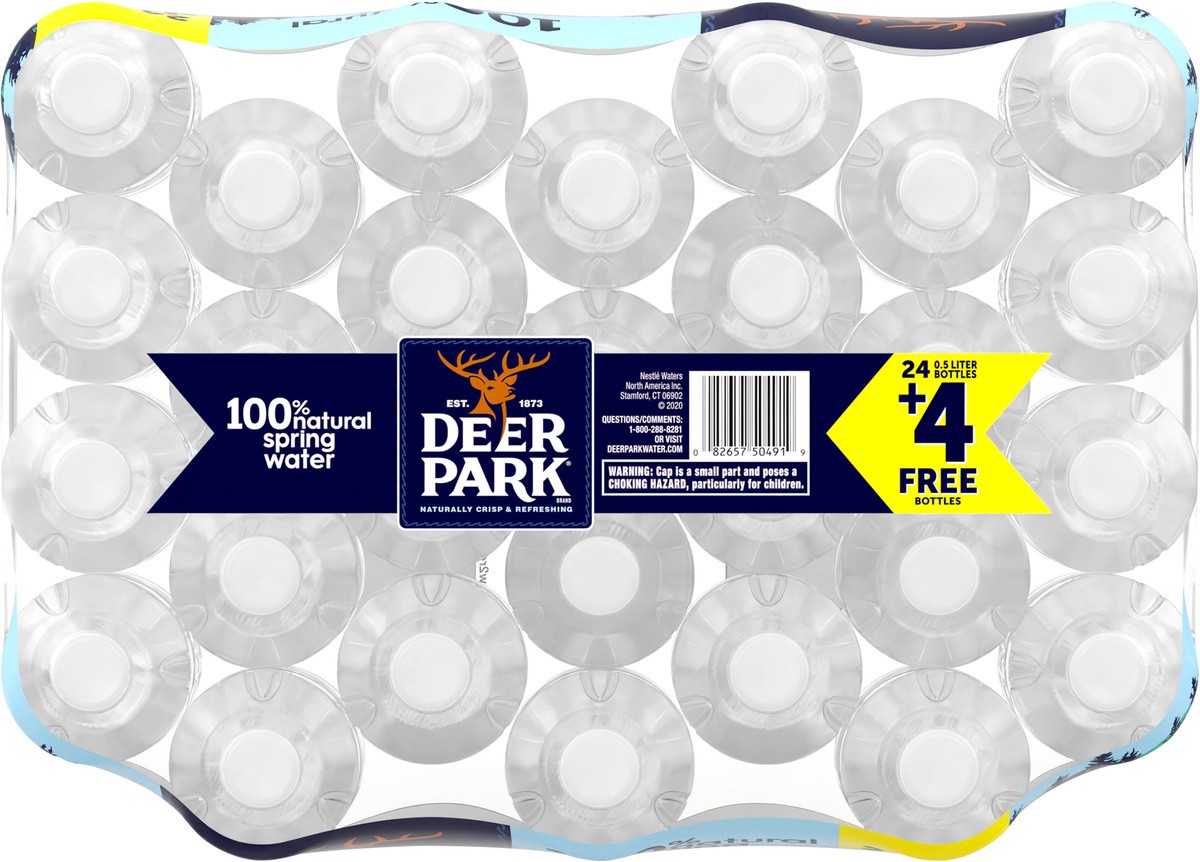 slide 4 of 10, DEER PARK Brand Spring Water, 16.9-ounce plastic bottles (Total of 28), 28 ct