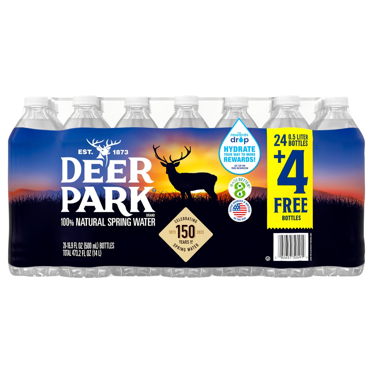 slide 1 of 10, DEER PARK Brand Spring Water, 16.9-ounce plastic bottles (Total of 28), 28 ct