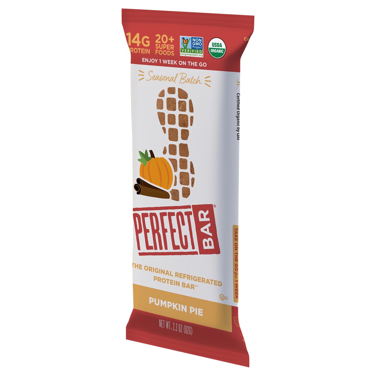 slide 4 of 9, Perfect Bar Original Refrigerated Protein Bar, Pumpkin Pie, 2.2 Ounce Bar, 2.2 oz