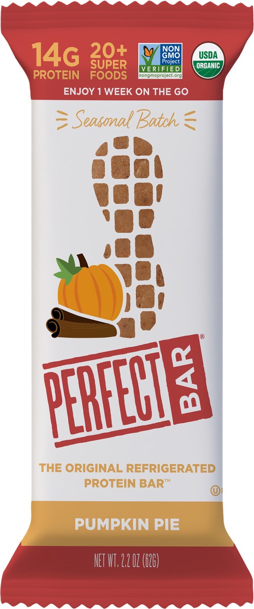 slide 9 of 9, Perfect Bar Original Refrigerated Protein Bar, Pumpkin Pie, 2.2 Ounce Bar, 2.2 oz