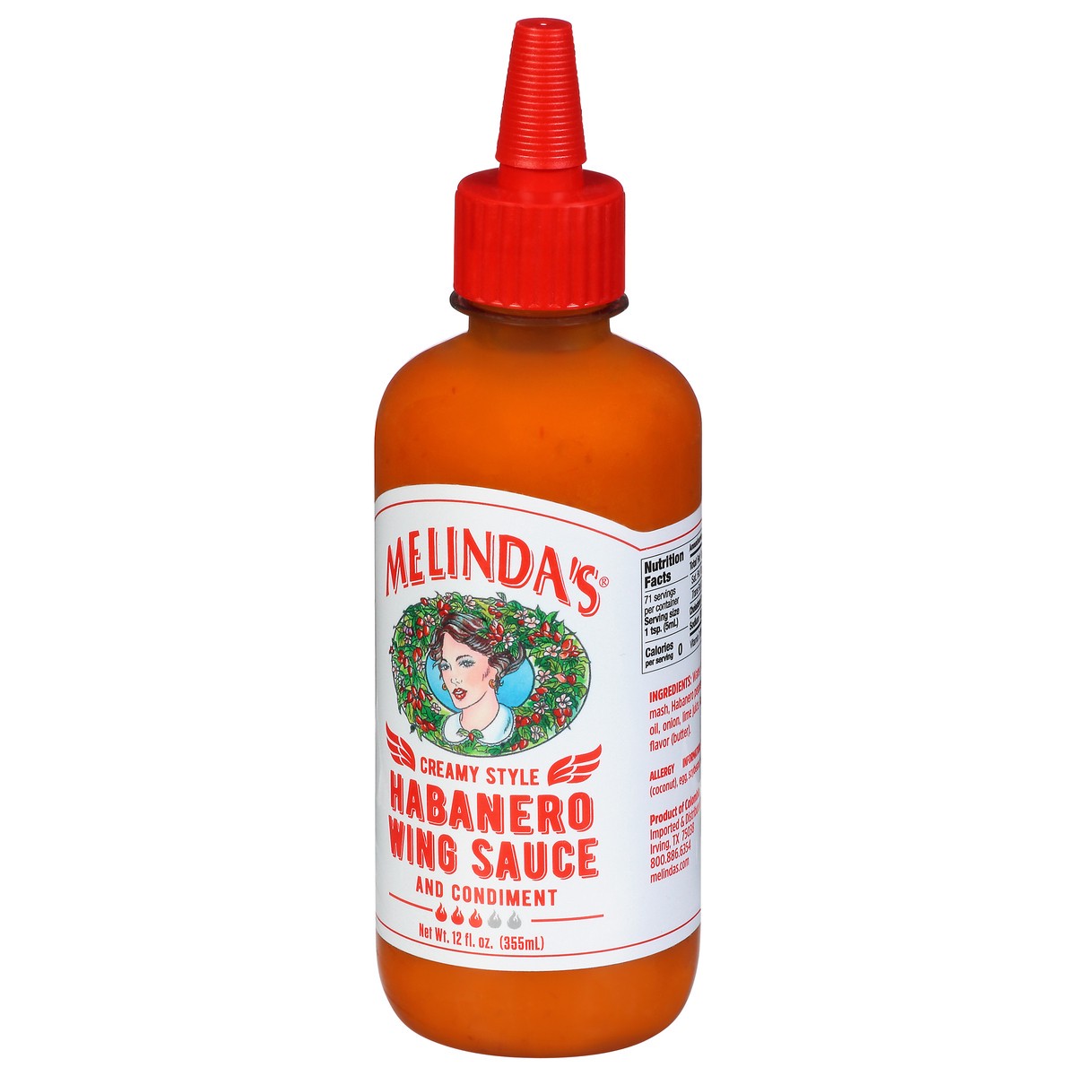 slide 2 of 9, Melinda's Creamy Style Habanero Wing Sauce and Condiment, 12 fl oz