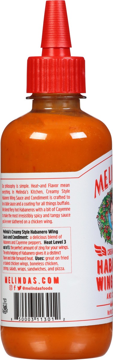 slide 5 of 9, Melinda's Creamy Style Habanero Wing Sauce and Condiment, 12 fl oz