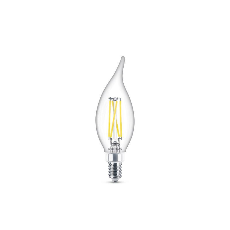 slide 2 of 7, Philips 5-Watt (60-Watt) Ba11 Candelabra Base Dimmable Led Light Bulbs, 3 ct