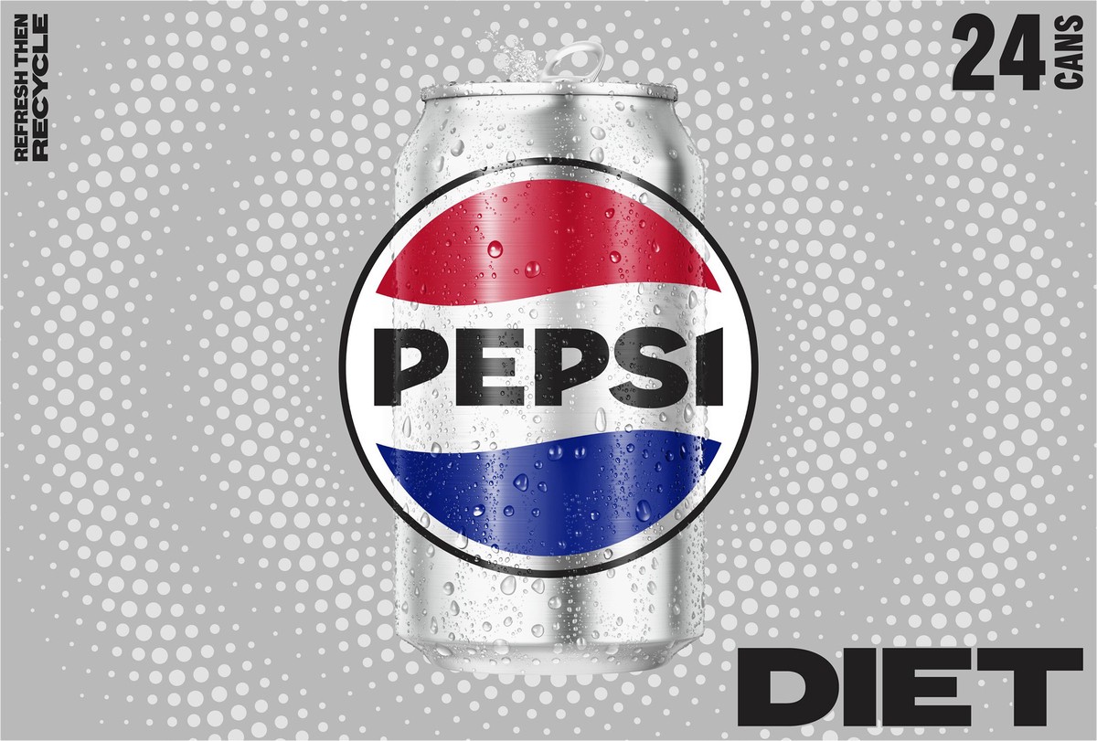 slide 4 of 6, Pepsi Soda, Diet, 24 ct; 12 oz