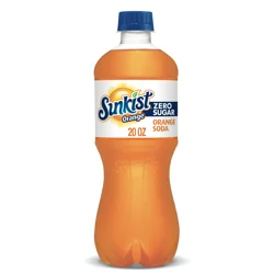 Sunkist Zero Sugar Orange Soda, 20 fl oz bottle