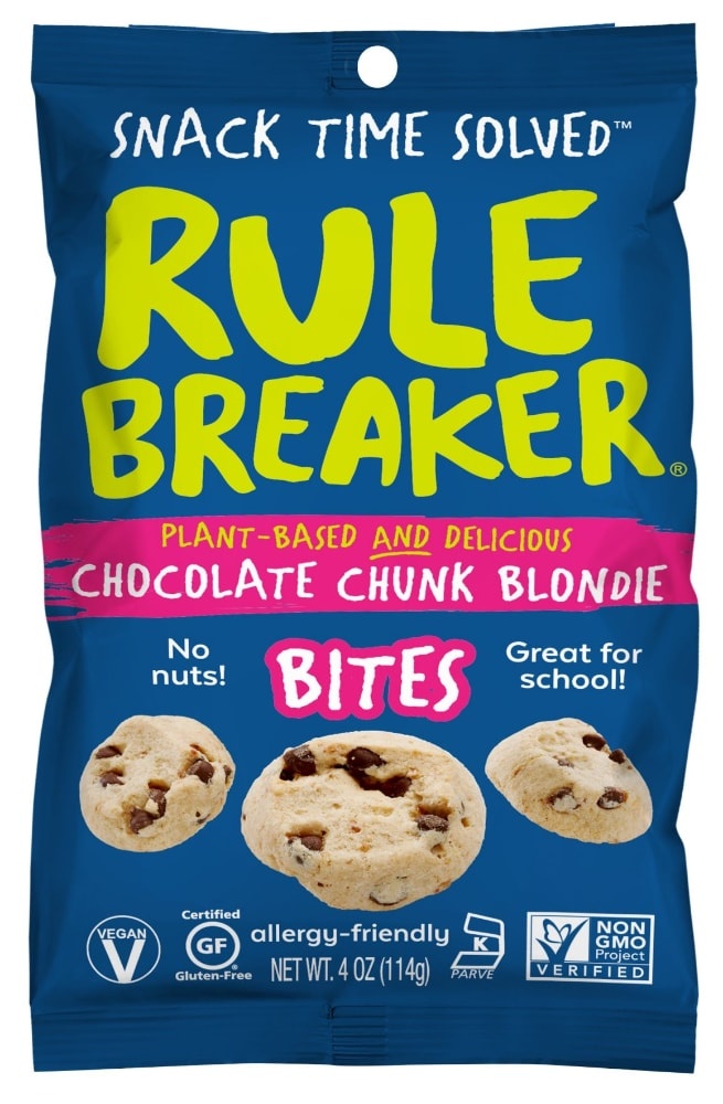 slide 1 of 1, Rule Breaker Chocolate Chunk Blondie Bites, 4 oz