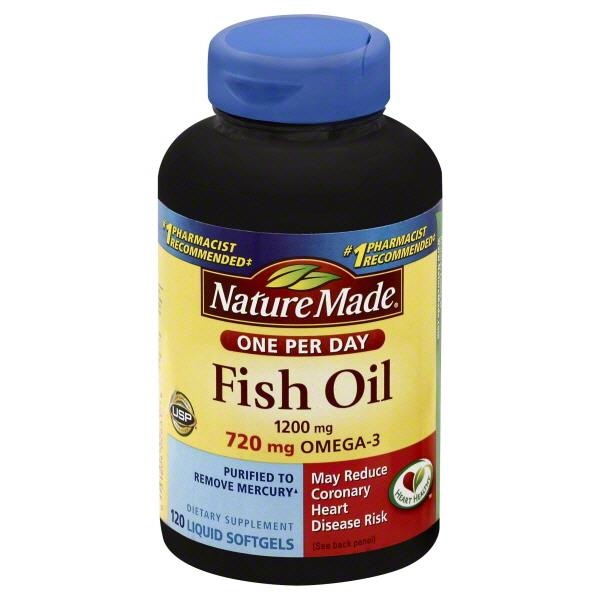 slide 1 of 1, Nature Made Fish Oil 1200mg, 120 ct