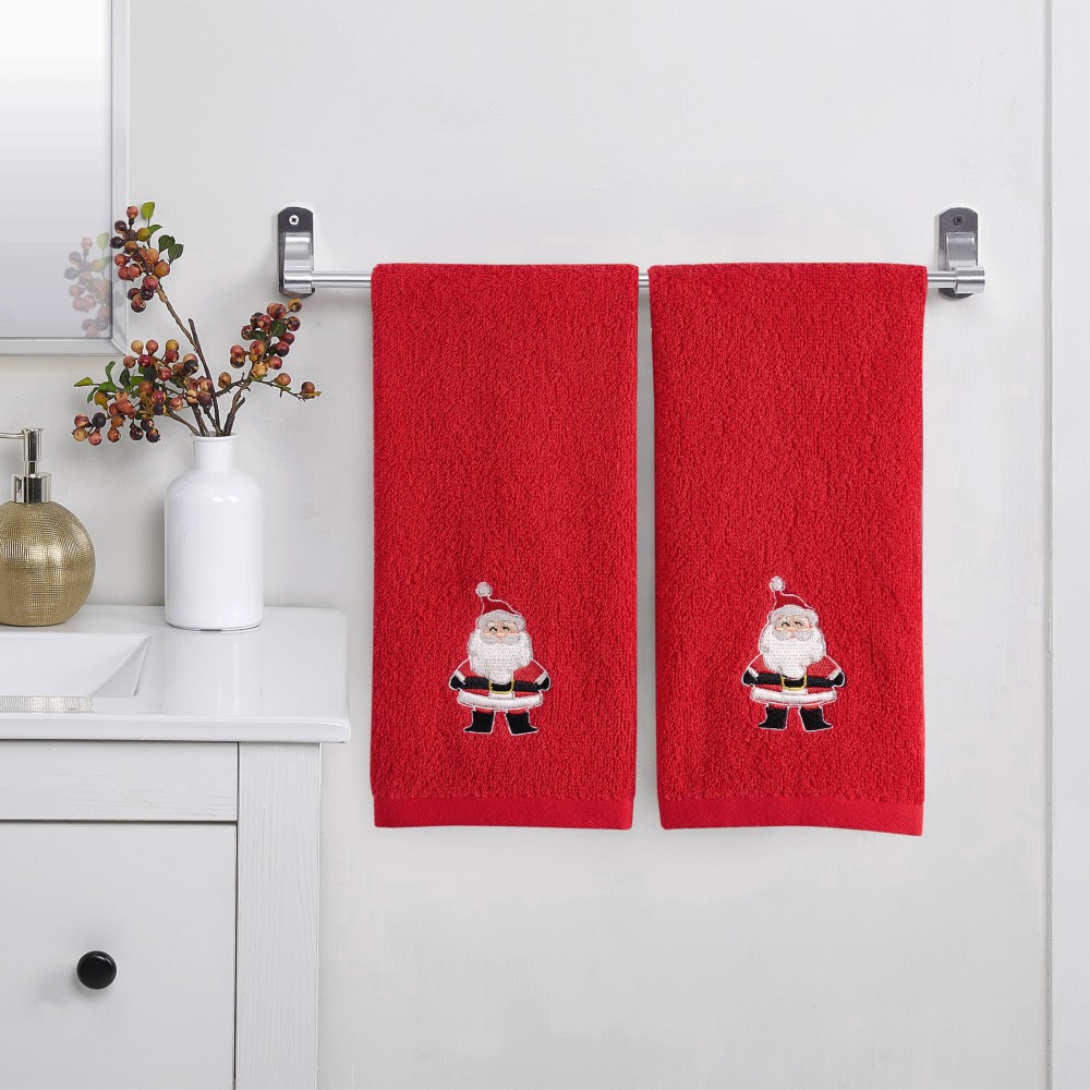 slide 1 of 1, VCNY Home Santa Hand Towel, 2 ct