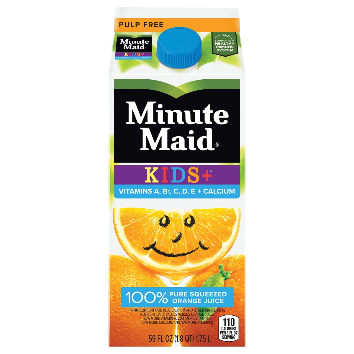 slide 1 of 13, Minute Maid Orange Juice Kids Plus Carton- 59 fl oz, 59 fl oz