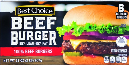 slide 1 of 1, Best Choice 85% Beef Patties, 6 ct