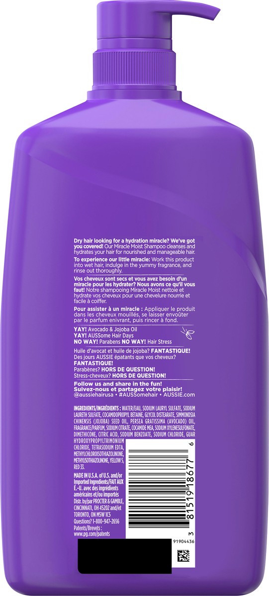 slide 2 of 3, Aussie Miracle Moist Shampoo 778 ml, 778 ml