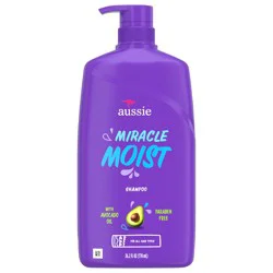 Aussie Miracle Moist Shampoo for Dry Hair and All Hair Types, Moisturizing, Paraben-Free, 26.2 fl oz