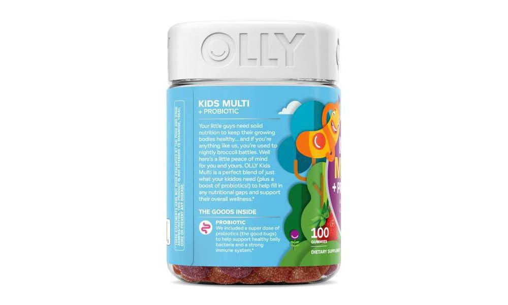 slide 2 of 9, OLLY Kids Multi & Probiotic Gummy Supplement, 100 ct