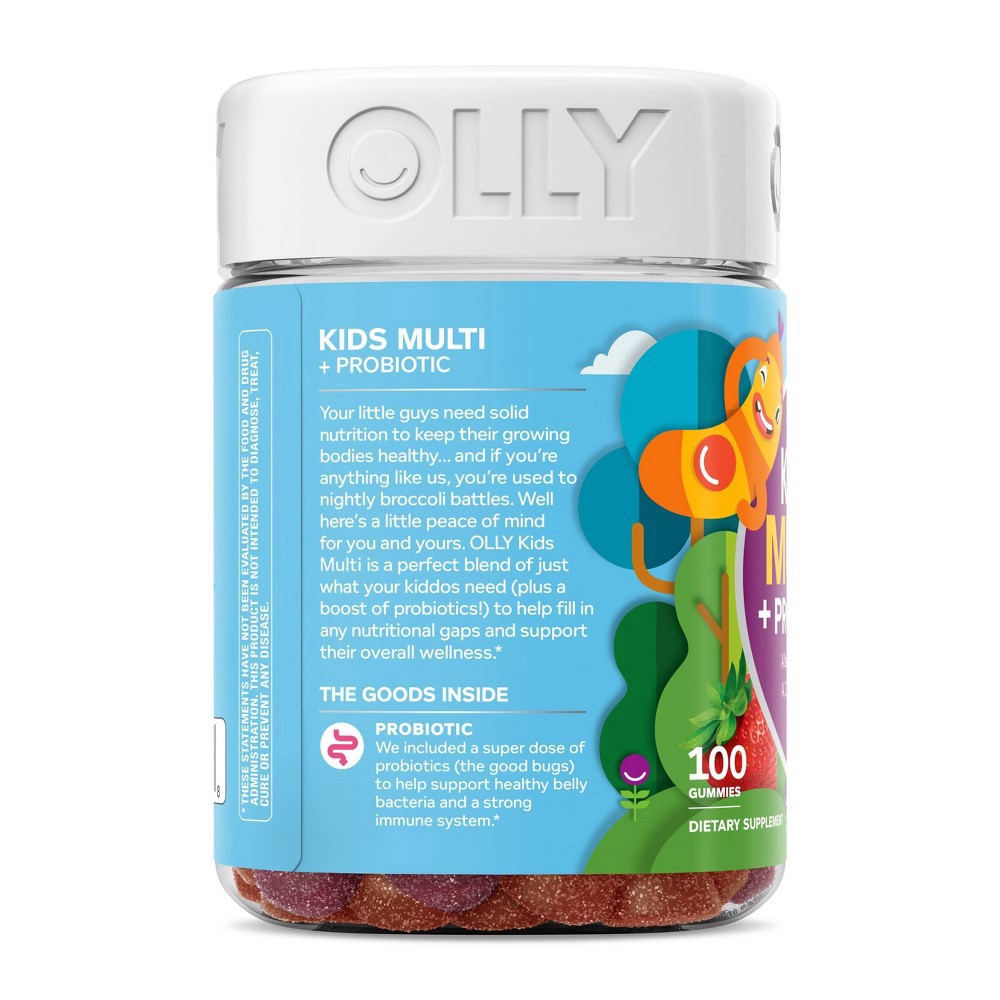 slide 3 of 9, OLLY Kids Multi & Probiotic Gummy Supplement, 100 ct