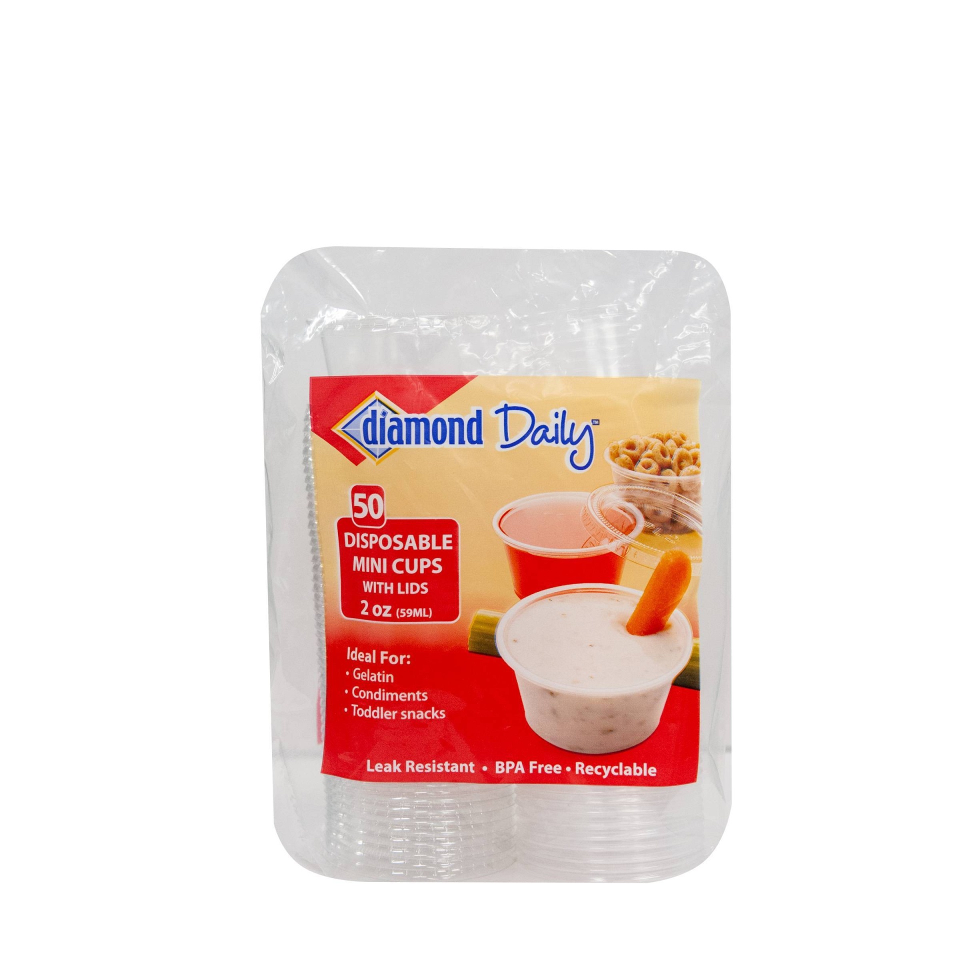 Diamond Daily Mini Cups With Lids 50 ct Shipt