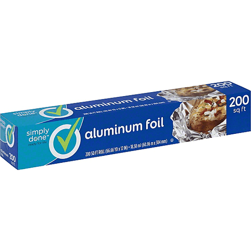 slide 5 of 5, Simply Done Aluminum Foil, 200 ft