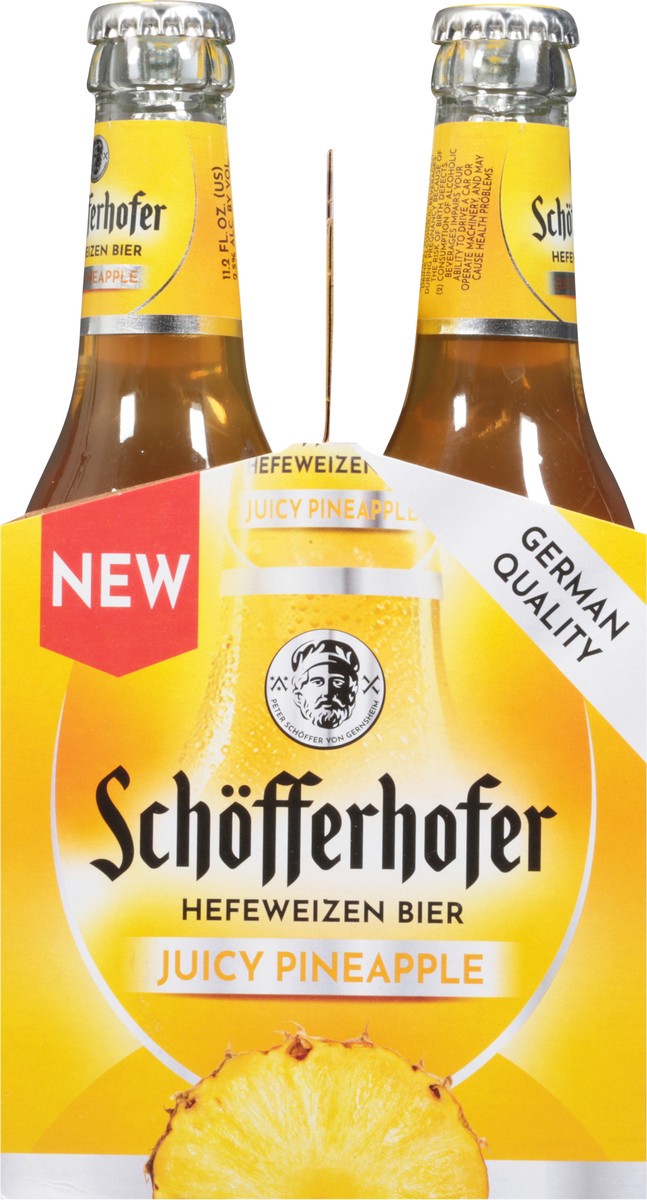 slide 8 of 9, Schöfferhofer Hefeweizen Juicy Pineapple Beer 6 - 11.2 fl oz Bottles, 11.2 oz