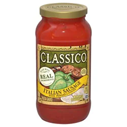 Classico Italian Sausage with Peppers & Onions Pasta Sauce, 24 oz Jar