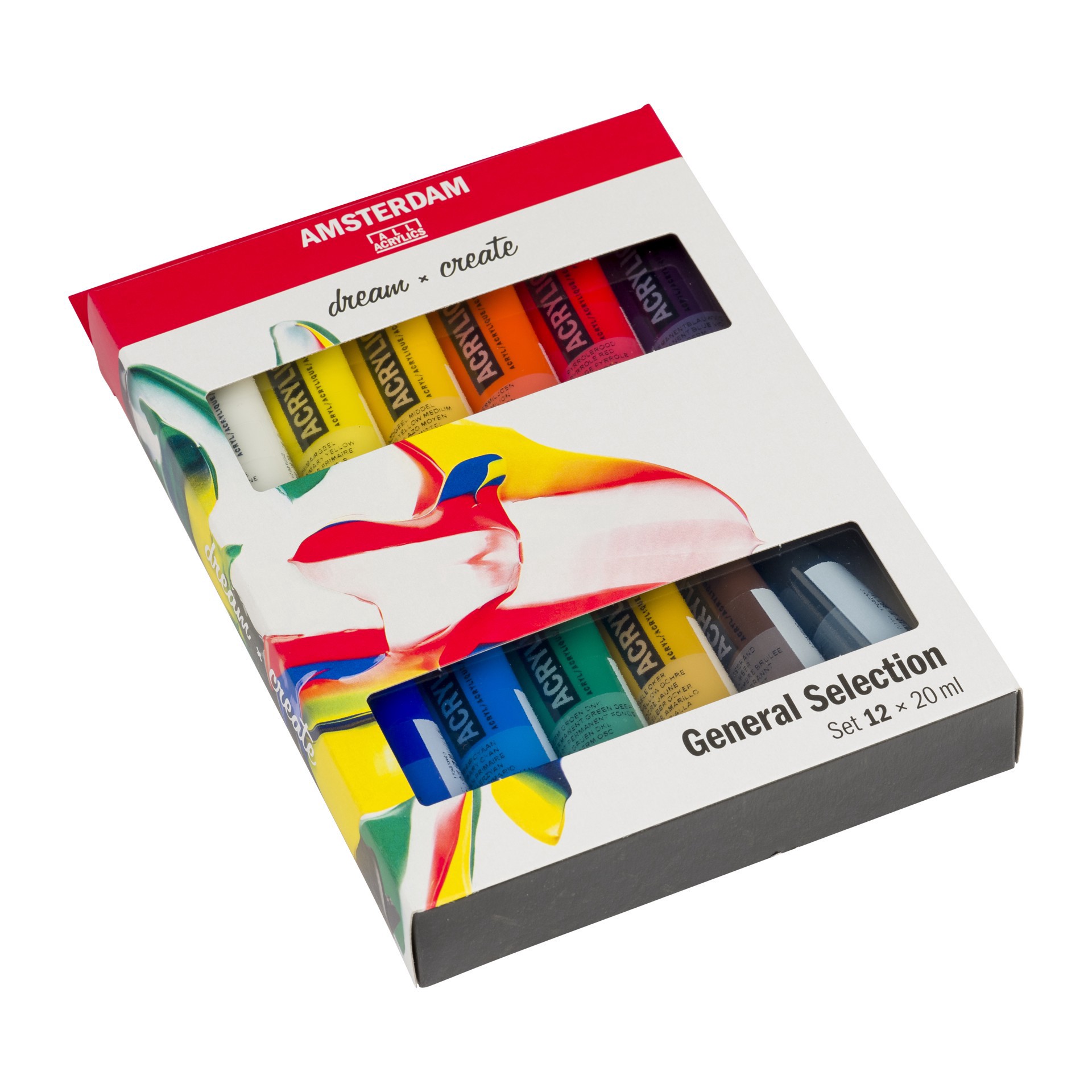 slide 3 of 6, New Amsterdam Standard Series 12 Color General Selection Acrylic Paint Set, 20 ml