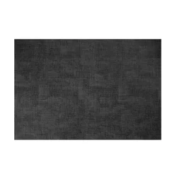Room & Retreat Brushed Textured Placemat Black, 13 in x 18 in