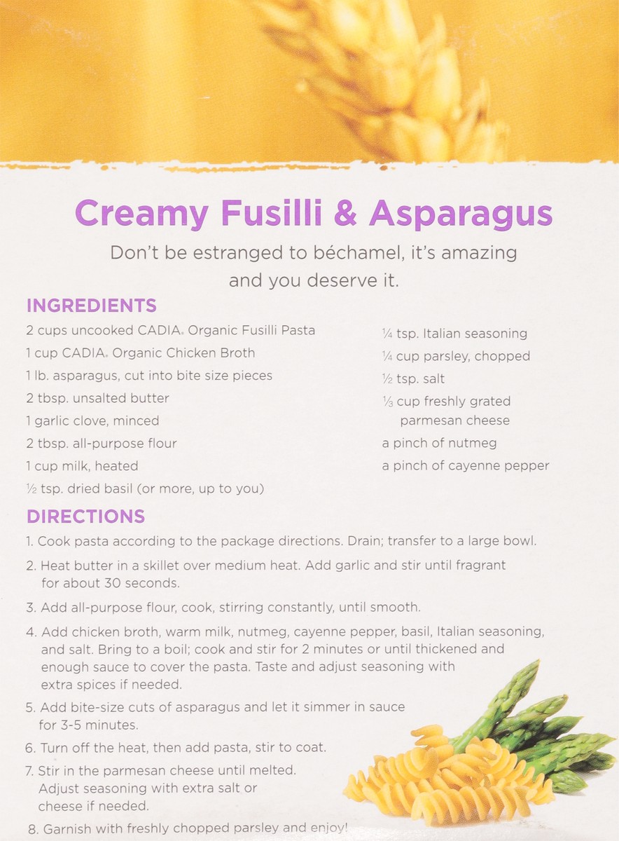 slide 10 of 14, Cadia Organic Fusilli - 16 oz, 16 oz