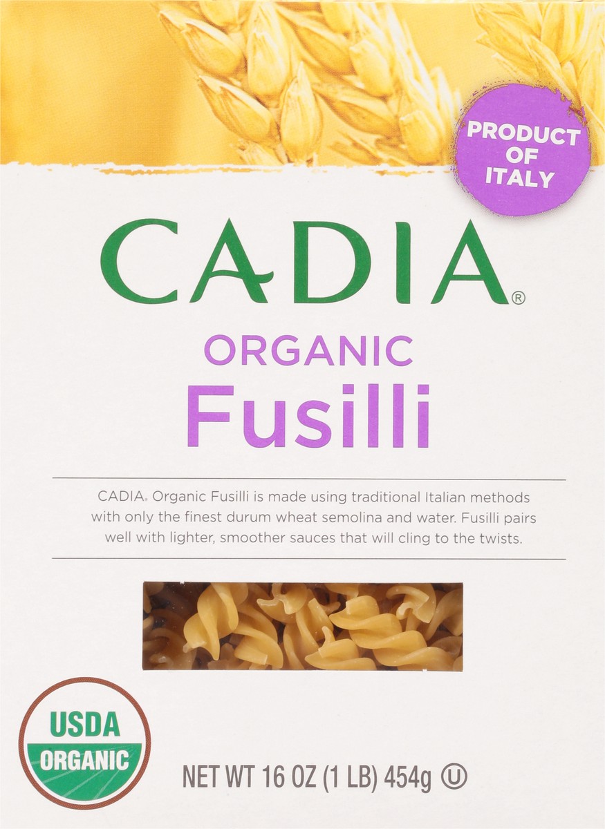 slide 13 of 14, Cadia Organic Fusilli - 16 oz, 16 oz