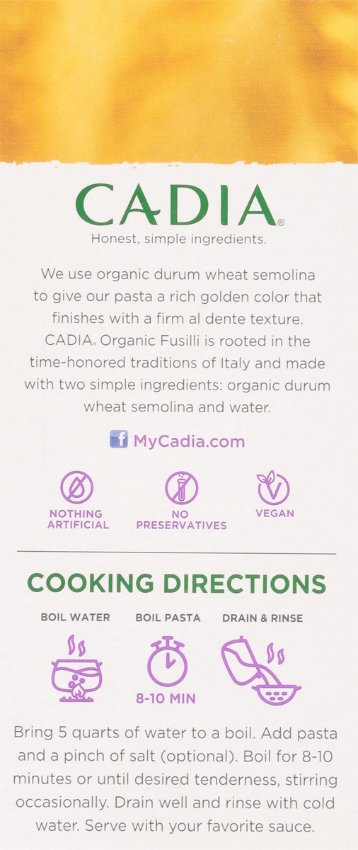 slide 14 of 14, Cadia Organic Fusilli - 16 oz, 16 oz