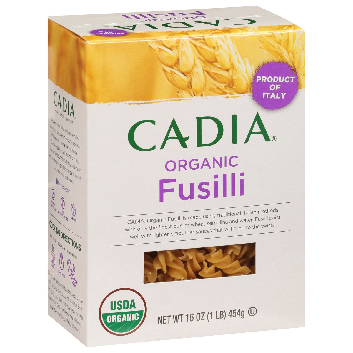 slide 12 of 14, Cadia Organic Fusilli - 16 oz, 16 oz