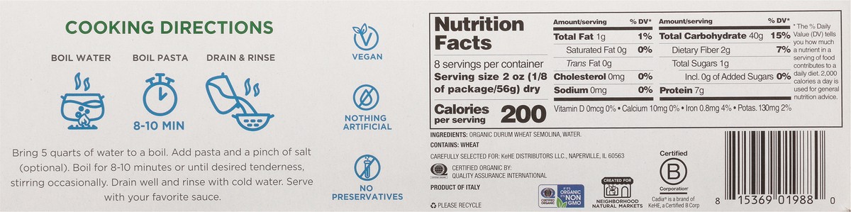 slide 12 of 14, Cadia Organic Spaghetti 16 oz, 16 oz