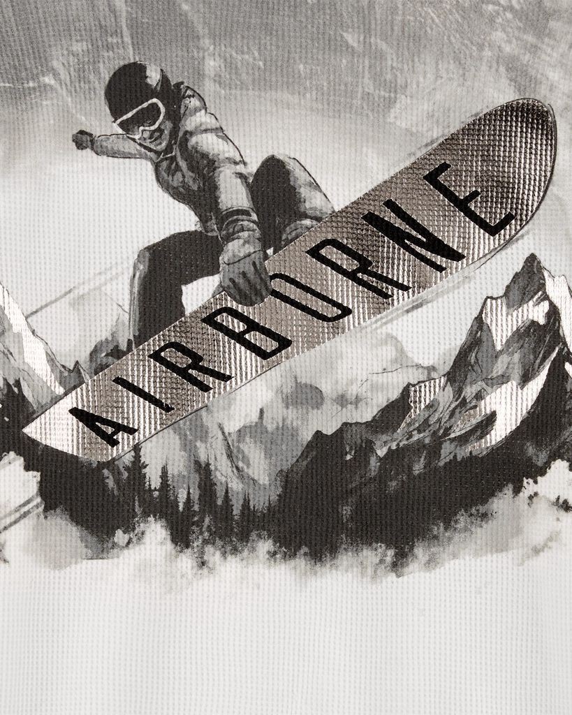 slide 3 of 4, Carter's Kid Snowboard Thermal Graphic Tee Cream 14, 1 ct