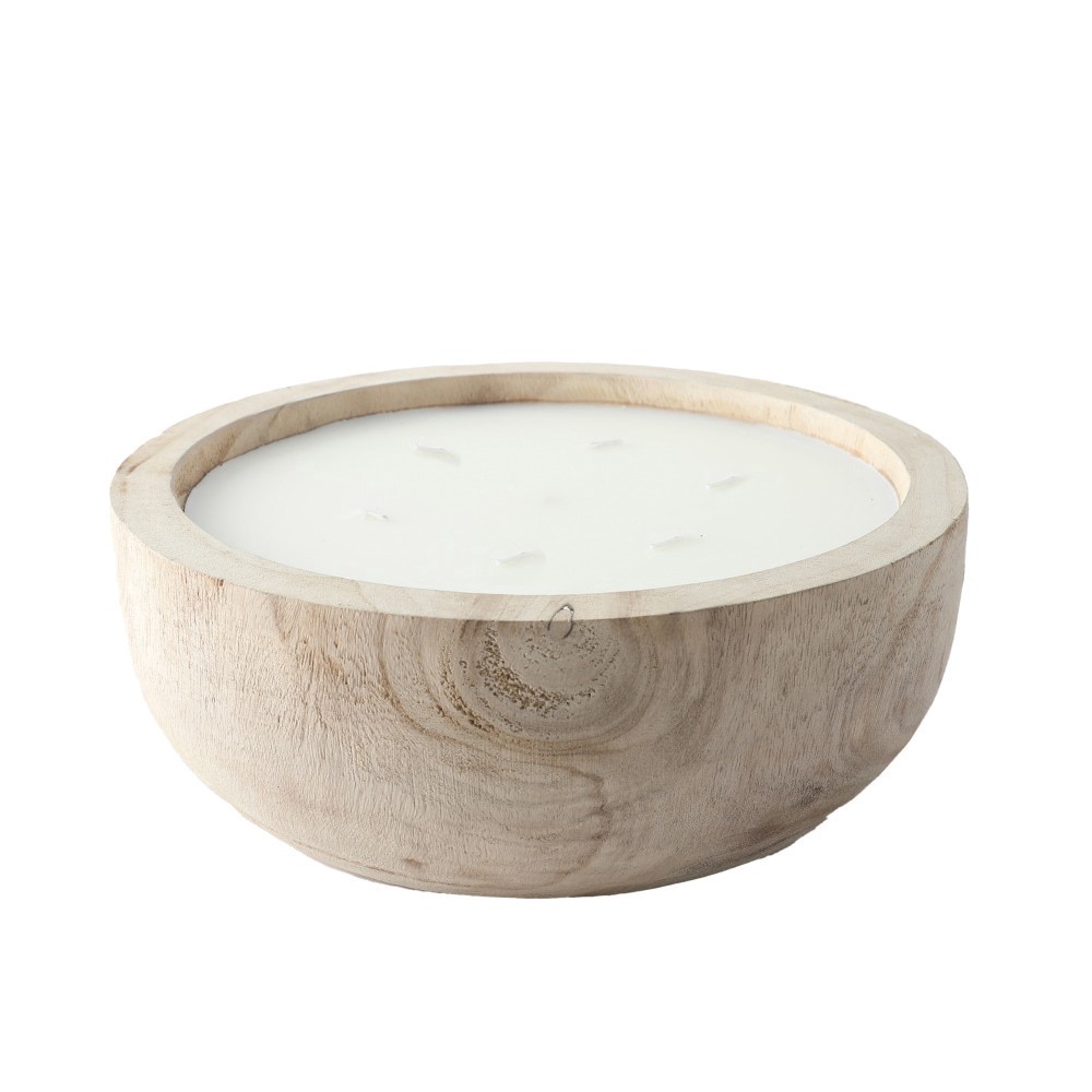 slide 1 of 1, SDS for HD Designs Wooden Bowl Citronella Candle - Natural, 35 oz