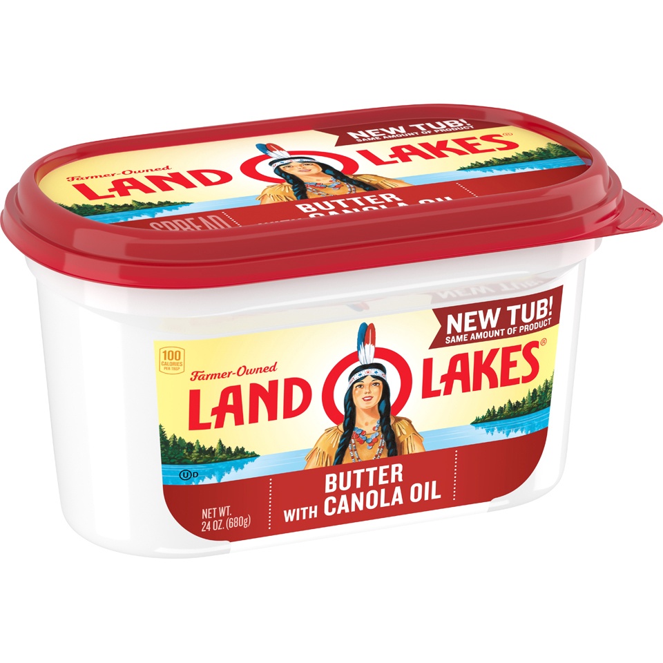 slide 2 of 8, Land O'Lakes Butter With Canola Oil, 24 oz