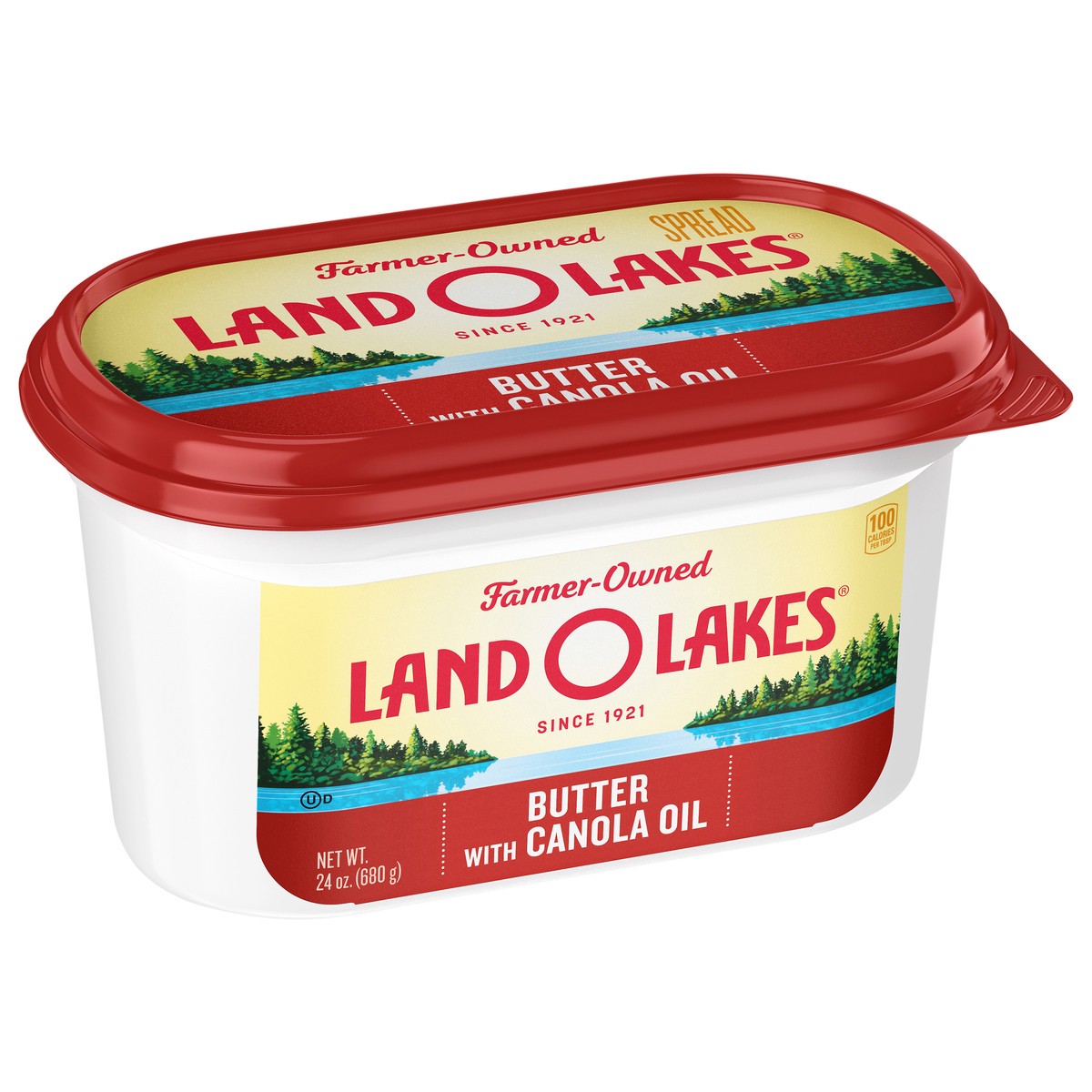 slide 2 of 9, Land O'Lakes Butter With Canola Oil, 24 oz
